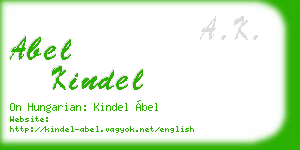 abel kindel business card